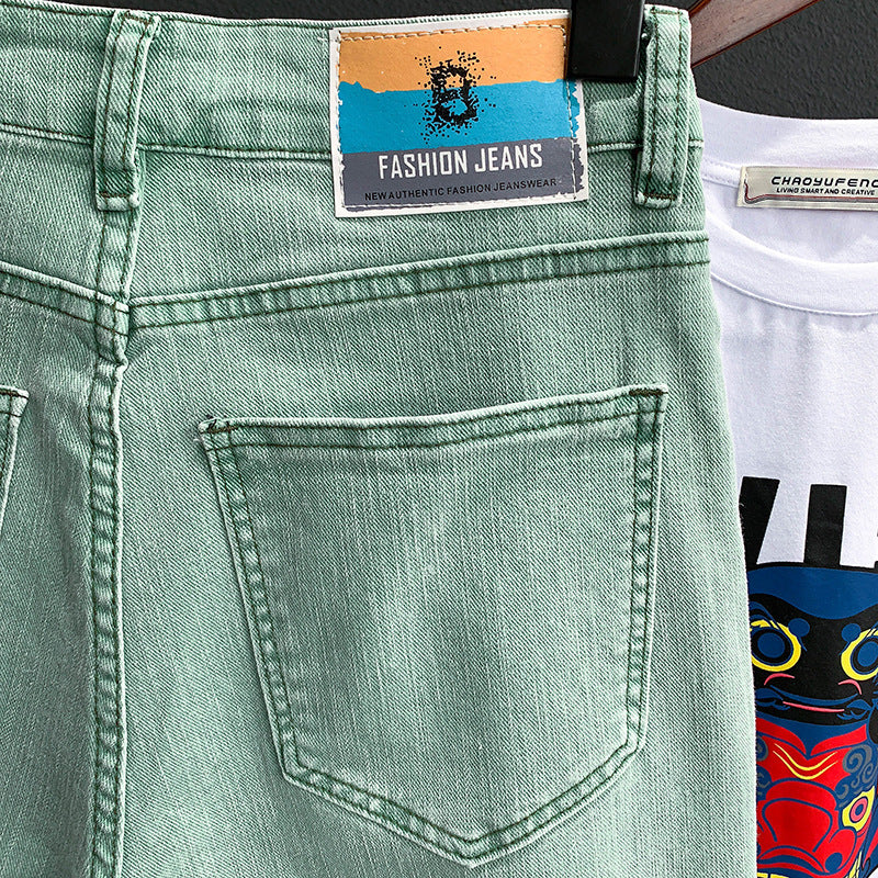 Women's High-Waisted Distressed Denim Shorts - Light Wash