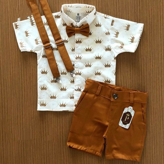 Boys' Summer T-shirt and Shorts Set - Casual Cotton Outfits