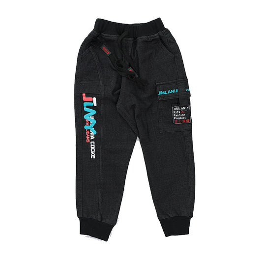 Boys' Slim-Fit Stretch Denim Jeans - Adjustable Waist