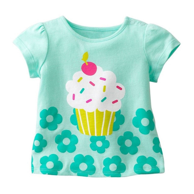 Girls' Classic Cotton Crew Neck T-shirt - Soft & Breathable Tee