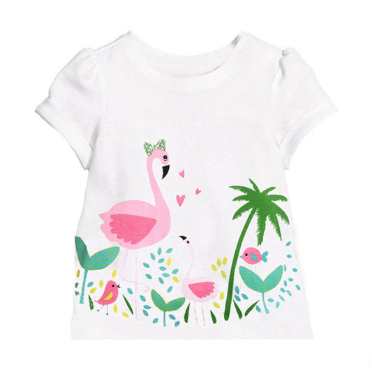 Girls' Classic Cotton Crew Neck T-shirt - Soft & Breathable Tee