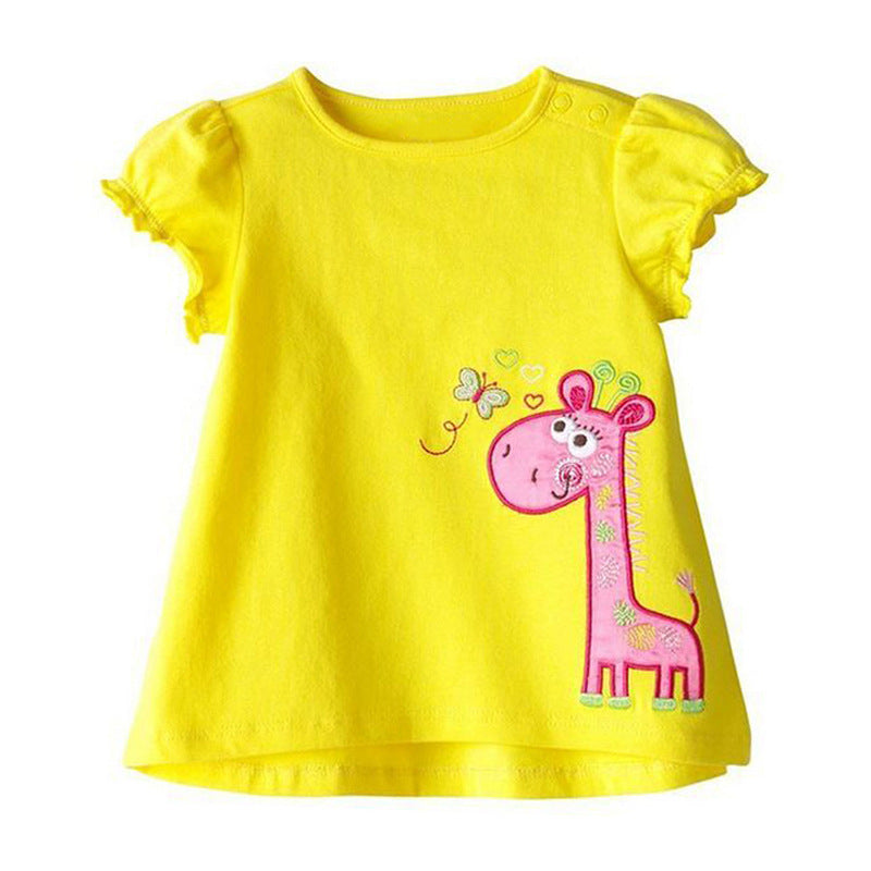 Girls' Classic Cotton Crew Neck T-shirt - Soft & Breathable Tee