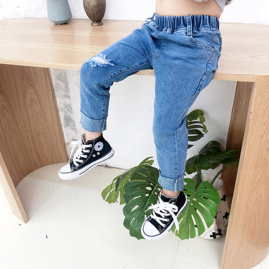Boys Ripped Jeans: Trendy & Comfortable Stretch Denim