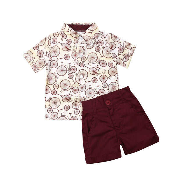 Boys' Summer T-shirt and Shorts Set - Casual Cotton Outfits