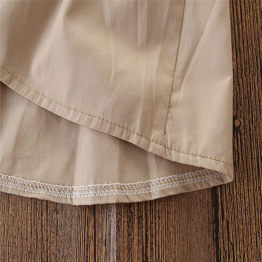 Kids Summer Clothing Beige Korean Style Children Shirt Girls' Dress...