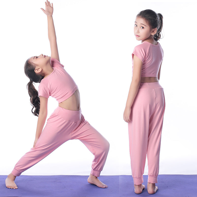 Girls' Seamless Yoga & Gymnastics Outfit Set - Moisture-Wicking Fabric  Export to Sheets