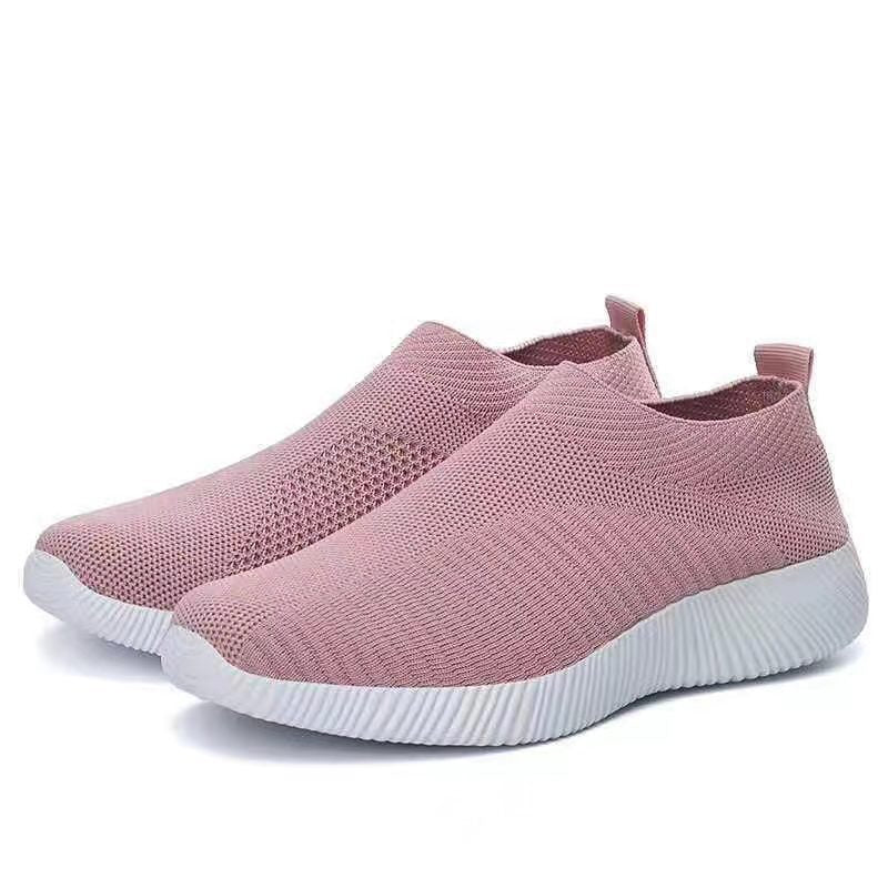Men's Flying Knit Casual Sneakers | Lightweight Black Mesh Shoes