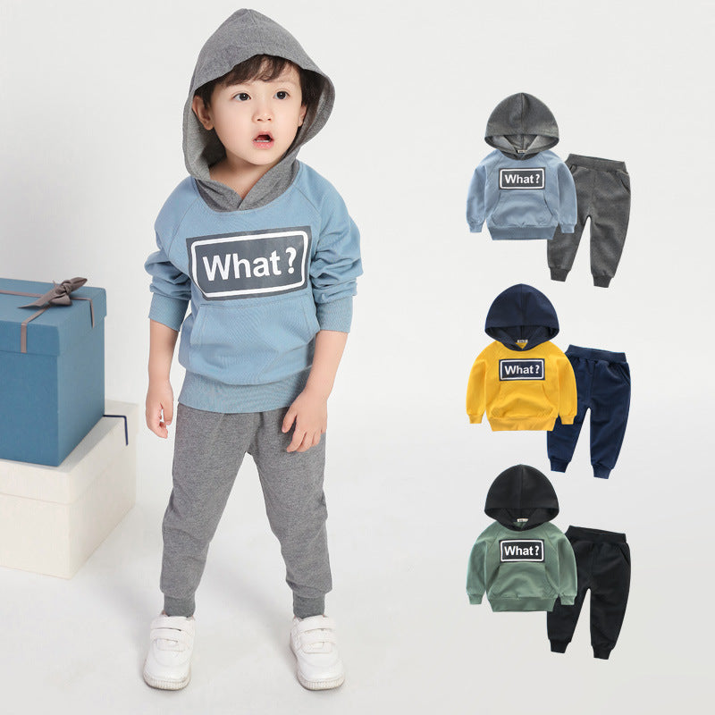 Boys’ Casual Tracksuit Set — Soft Cotton 2-Piece Outfit