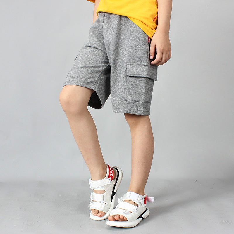 Boys' Cotton Casual Overalls Shorts | Durable Summer Playwear