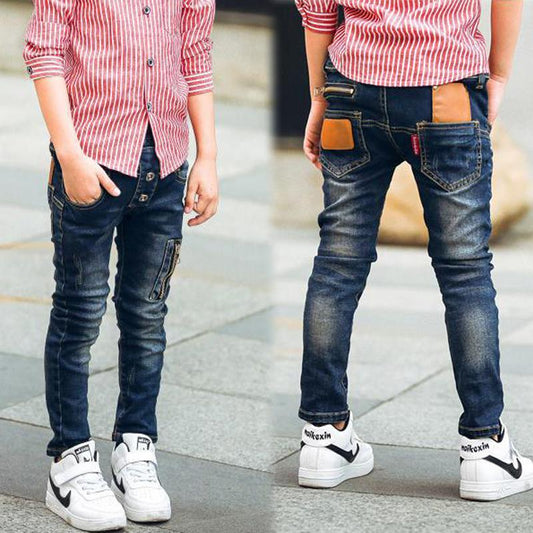 Boys Stretch Denim Jeans – Comfortable Slim Fit Pants