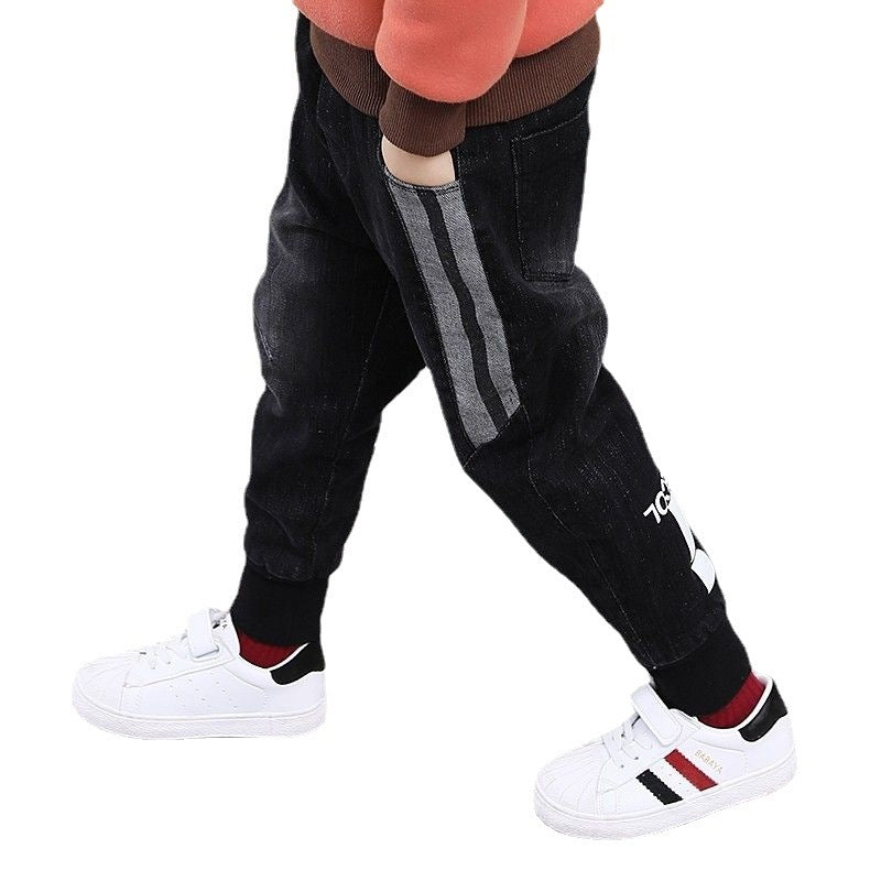 Boys' Durable Denim Jeans with Adjustable Waist