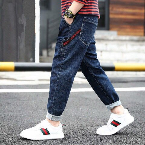 Boys' Durable Denim Jeans with Adjustable Waist