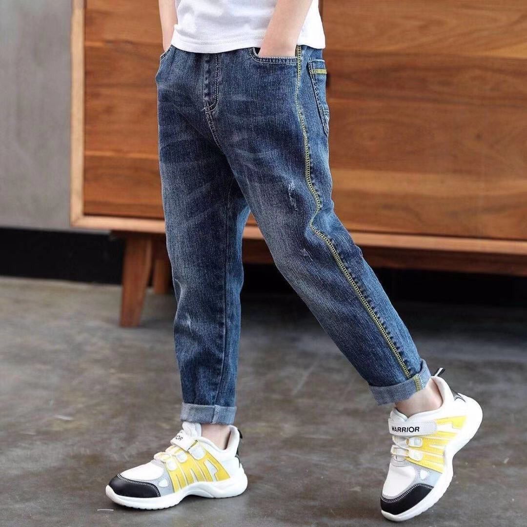 Boys' Durable Denim Jeans with Adjustable Waist