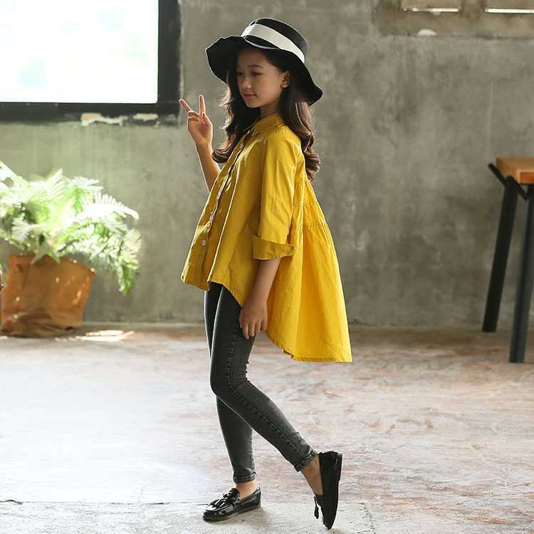 Girls' Korean Style Loose Fit Top