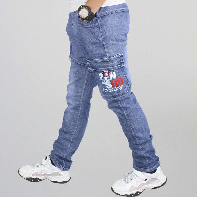 Boys' Stretch Denim Jeans - Straight Fit Casual Pants