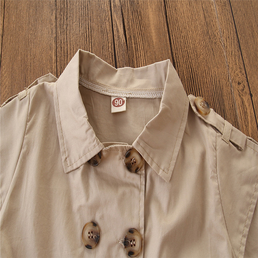Kids Summer Clothing Beige Korean Style Children Shirt Girls' Dress...