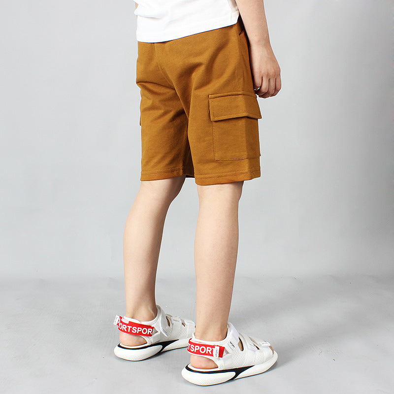 Boys' Cotton Casual Overalls Shorts | Durable Summer Playwear