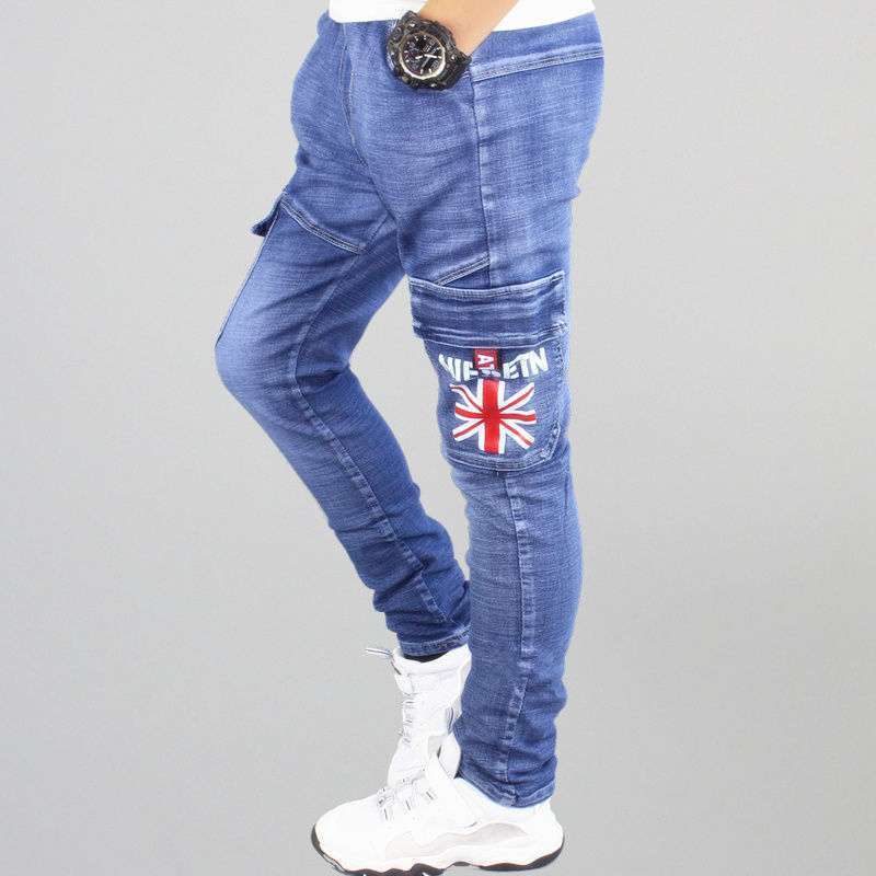 Boys' Stretch Denim Jeans - Straight Fit Casual Pants