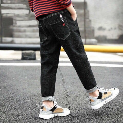 Boys' Durable Denim Jeans with Adjustable Waist