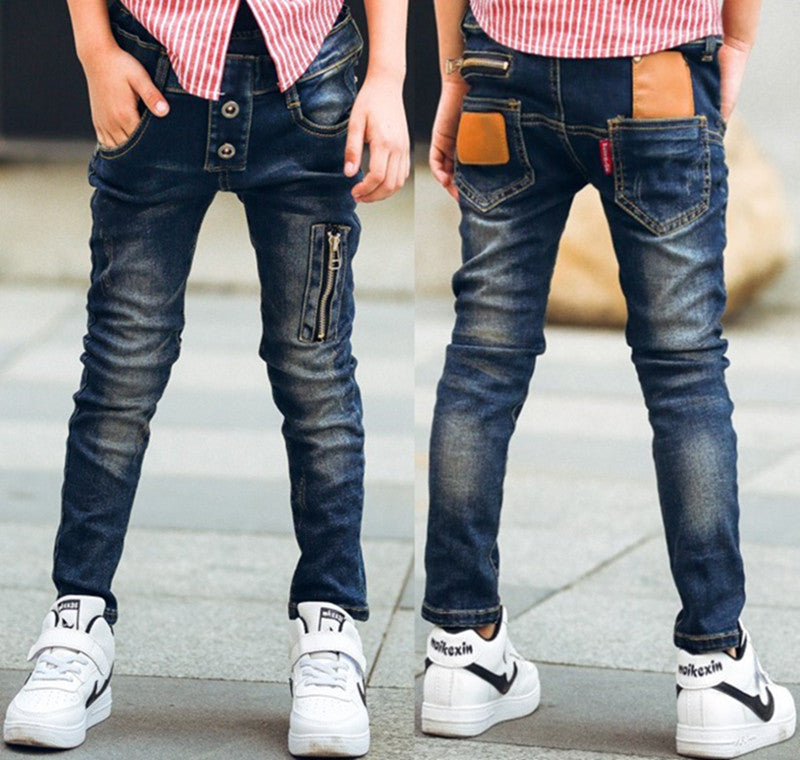 Boys Stretch Denim Jeans – Comfortable Slim Fit Pants