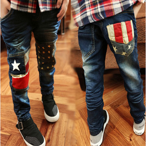 Boys' Durable Denim Jeans with Adjustable Waist