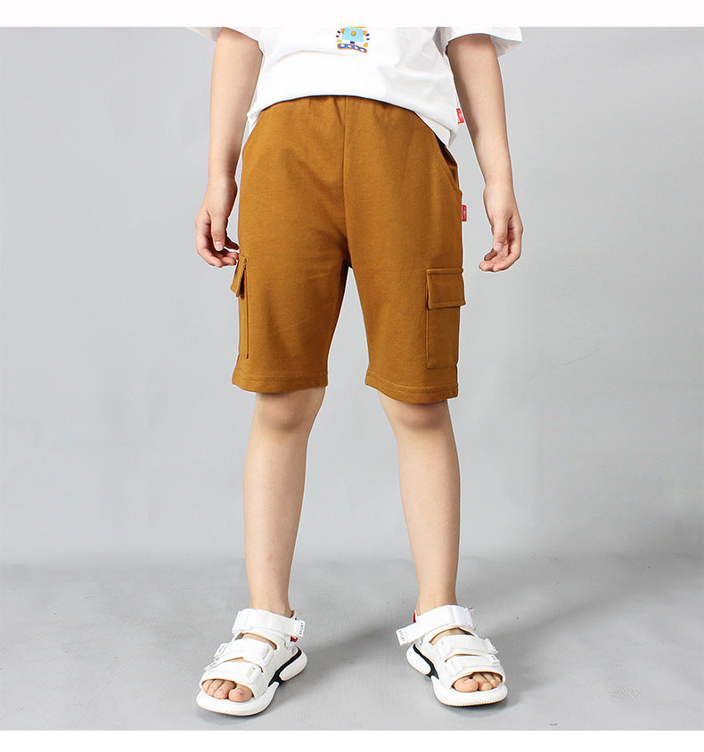 Boys' Cotton Casual Overalls Shorts | Durable Summer Playwear