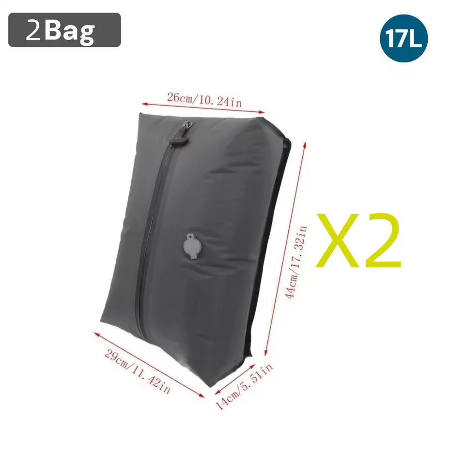 Travel Vacuum Compression Bag with Air Pump | 17L Reusable Luggage Storage