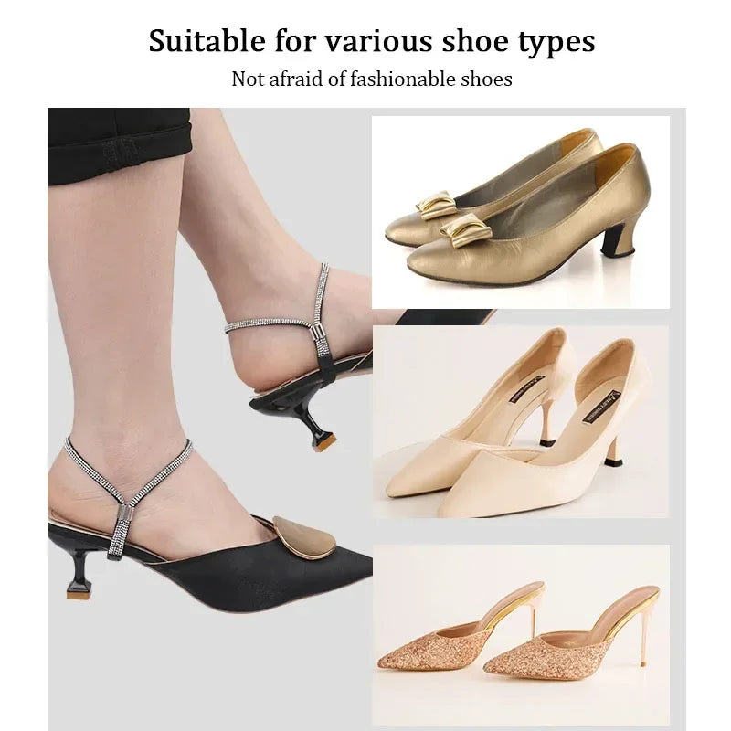 Women Shoelaces for High Heels Sandals Fixing Ankle Shoes Belt Luxury Rhinestones Shoelace Elastic laces Shoe Accessories 1Pair