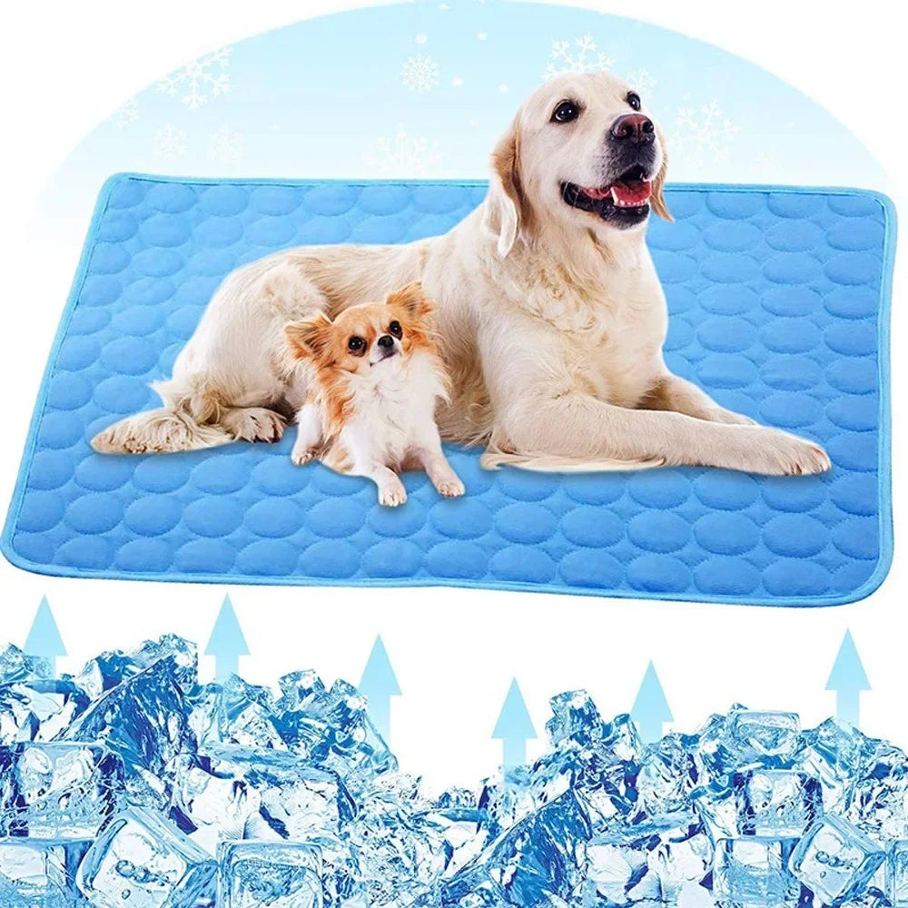 Pet Self-Cooling Mat | Ice Silk Pad for Dogs & Cats