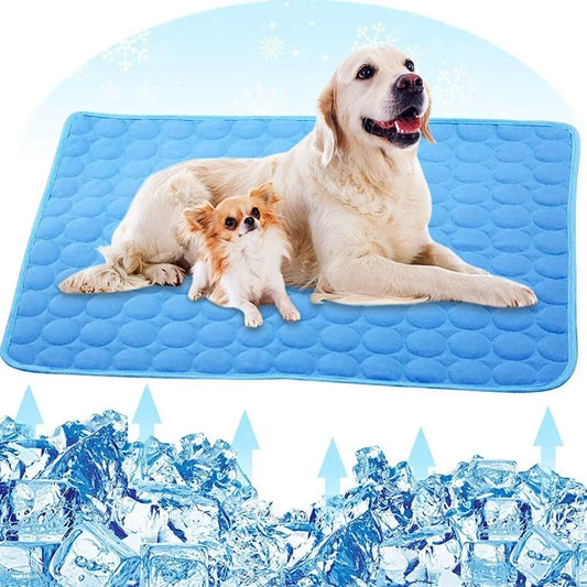 Pet Self-Cooling Mat | Ice Silk Pad for Dogs & Cats