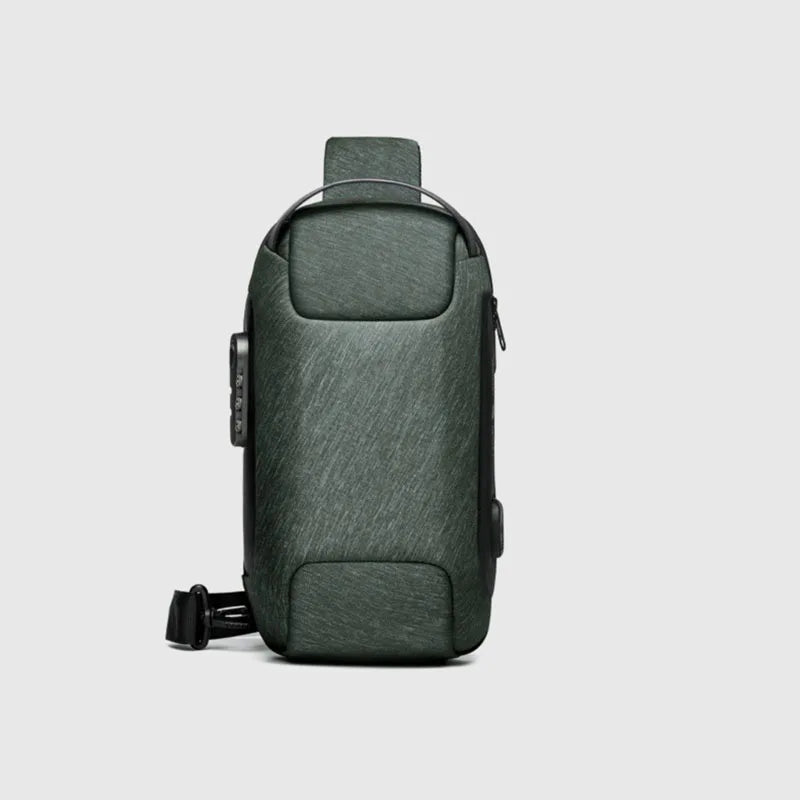 Men's Anti-Theft Crossbody Bag with USB Charging Port