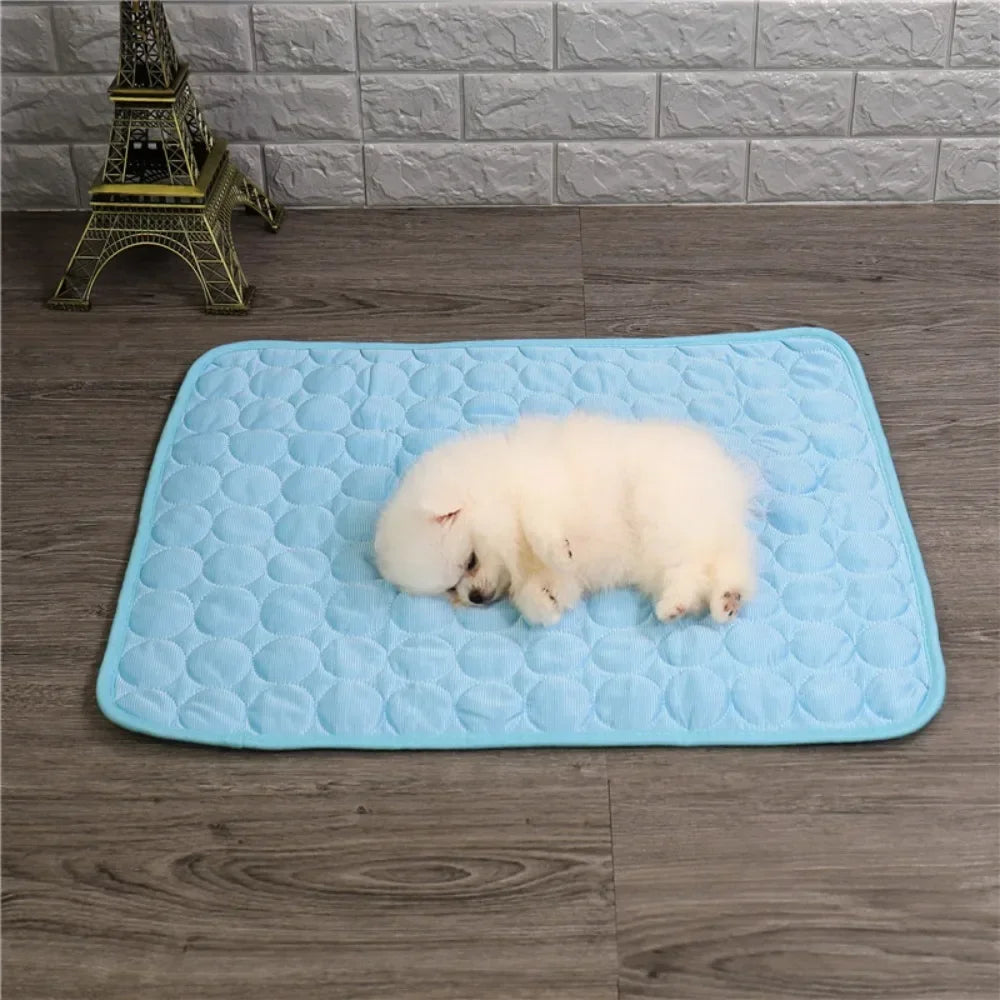 Pet Self-Cooling Mat | Ice Silk Pad for Dogs & Cats