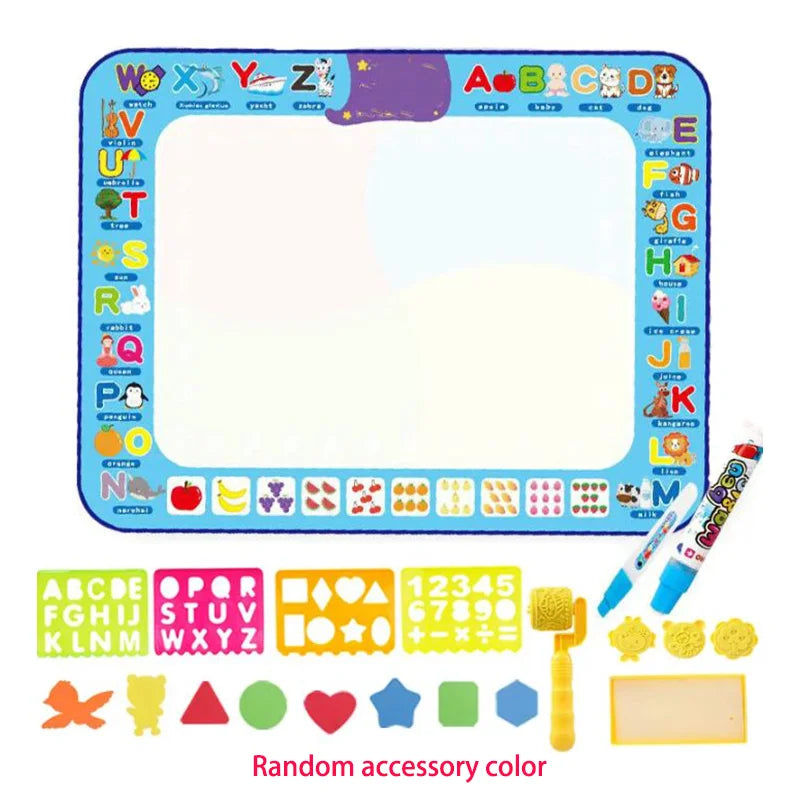 Coolplay Magic Water Drawing Mat Coloring Doodle Mat with Magic Pens Montessori Toys Painting Board Educational Toys for Kids