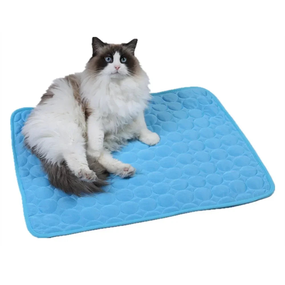 Pet Self-Cooling Mat | Ice Silk Pad for Dogs & Cats