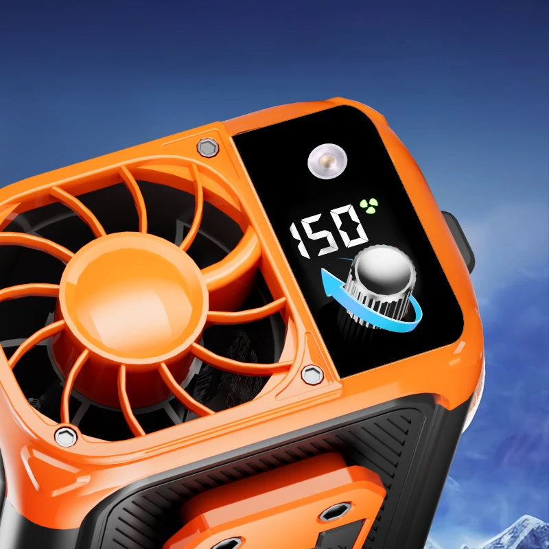 Portable Bladeless Fan with Power Bank and LED Light for Outdoors