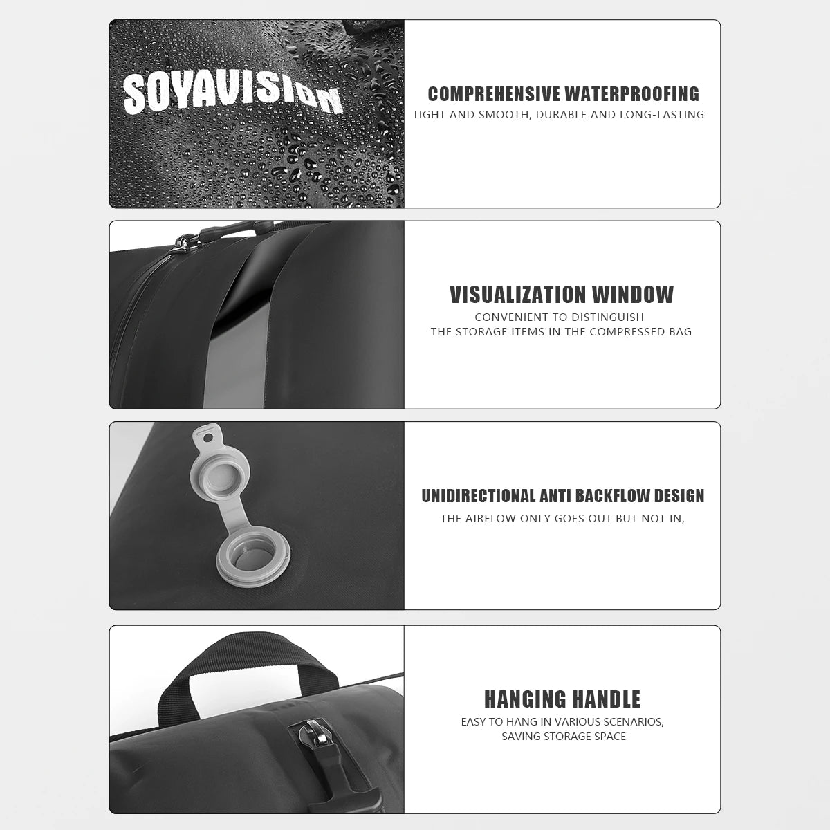 Waterproof compression bags, travel bags, luggage vacuum storage bags, hand-held storage bags, outdoor compression bags