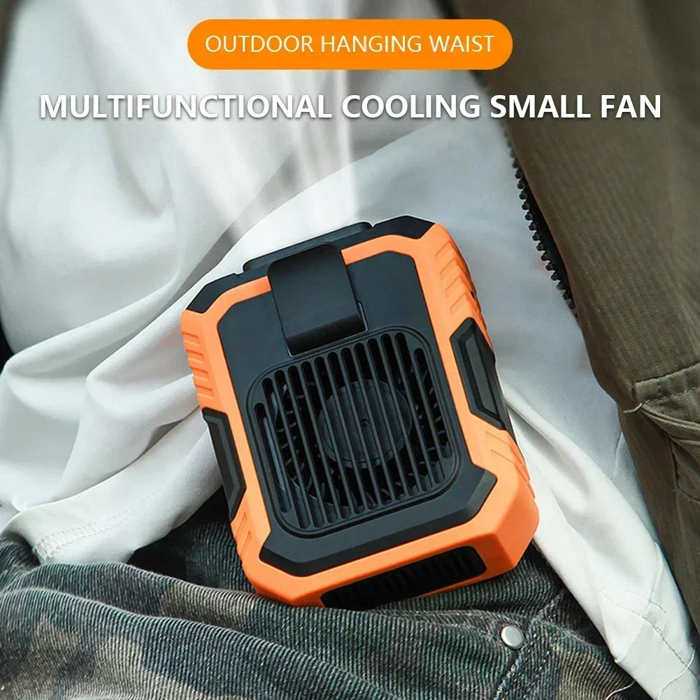 Mini Wearable Waist Fan | USB Rechargeable & Portable Clip-On Fan