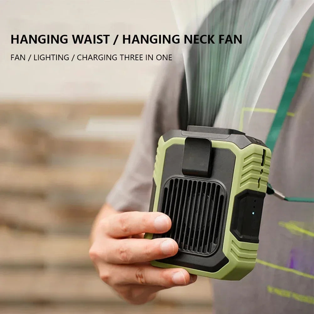 Mini Wearable Waist Fan | USB Rechargeable & Portable Clip-On Fan