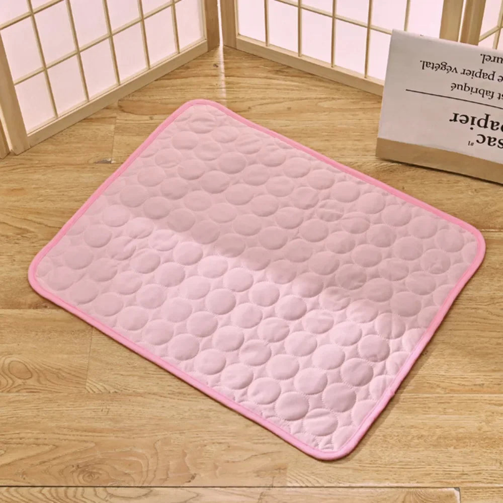 Pet Self-Cooling Mat | Ice Silk Pad for Dogs & Cats