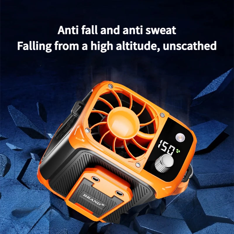 Portable Bladeless Fan with Power Bank and LED Light for Outdoors