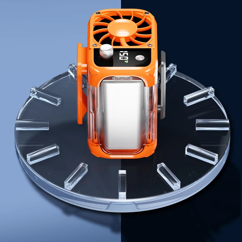 Portable Bladeless Fan with Power Bank and LED Light for Outdoors