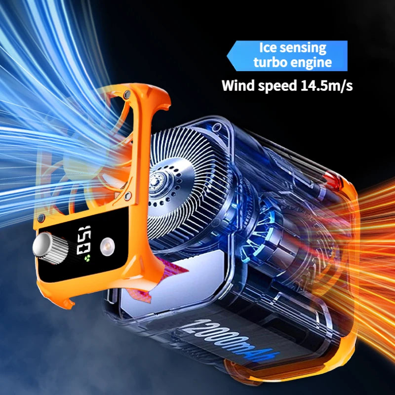 Portable Bladeless Fan with Power Bank and LED Light for Outdoors