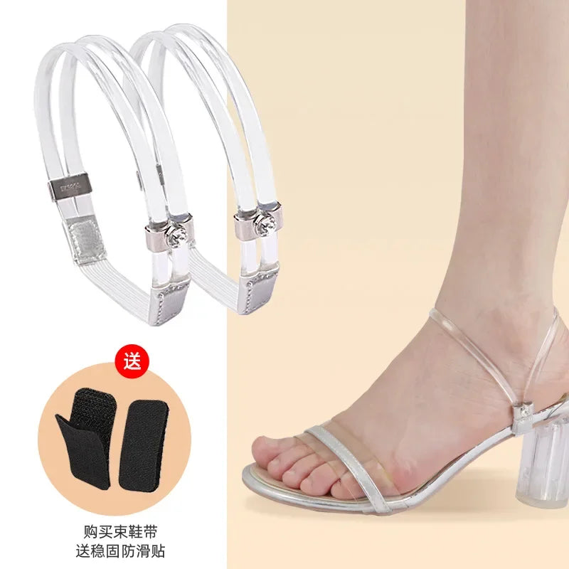 Women Shoelaces for High Heels Sandals Fixing Ankle Shoes Belt Luxury Rhinestones Shoelace Elastic laces Shoe Accessories 1Pair