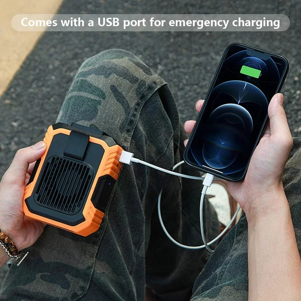 Mini Wearable Waist Fan | USB Rechargeable & Portable Clip-On Fan