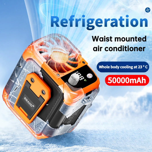Portable Bladeless Fan with Power Bank and LED Light for Outdoors