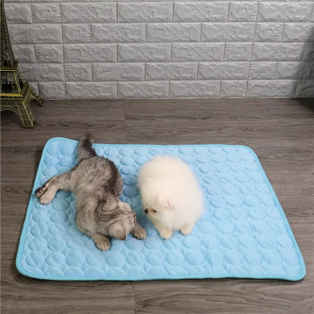 Pet Self-Cooling Mat | Ice Silk Pad for Dogs & Cats