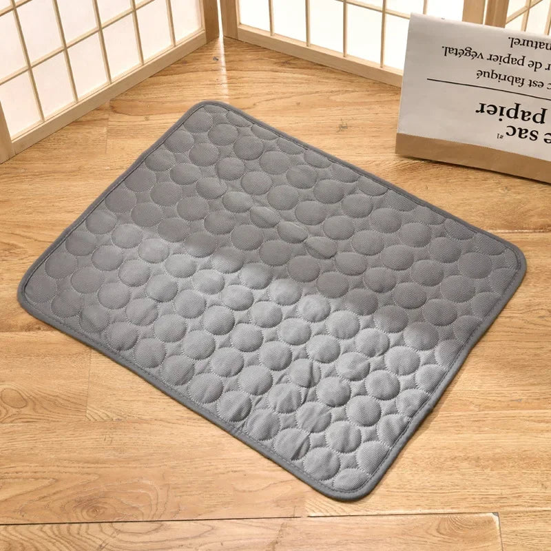 Pet Self-Cooling Mat | Ice Silk Pad for Dogs & Cats