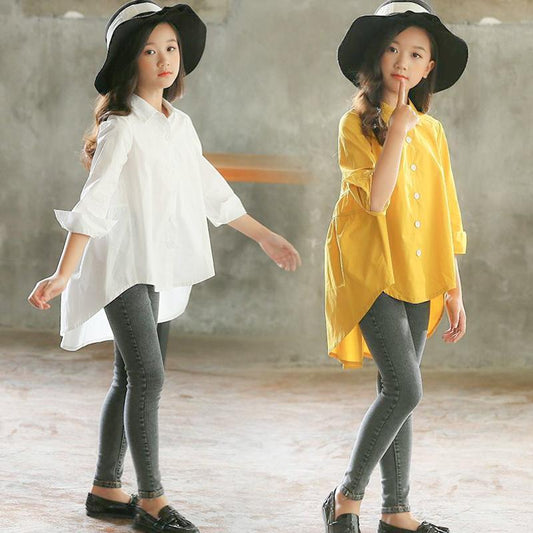Girls' Korean Style Loose Fit Top