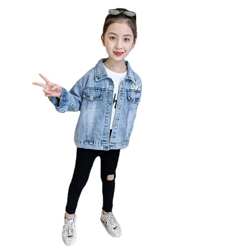 Kids' Cartoon Denim Jacket