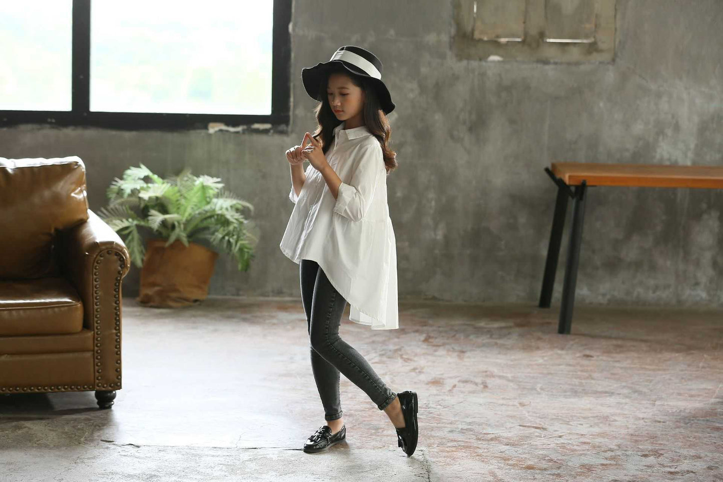 Girls' Korean Style Loose Fit Top